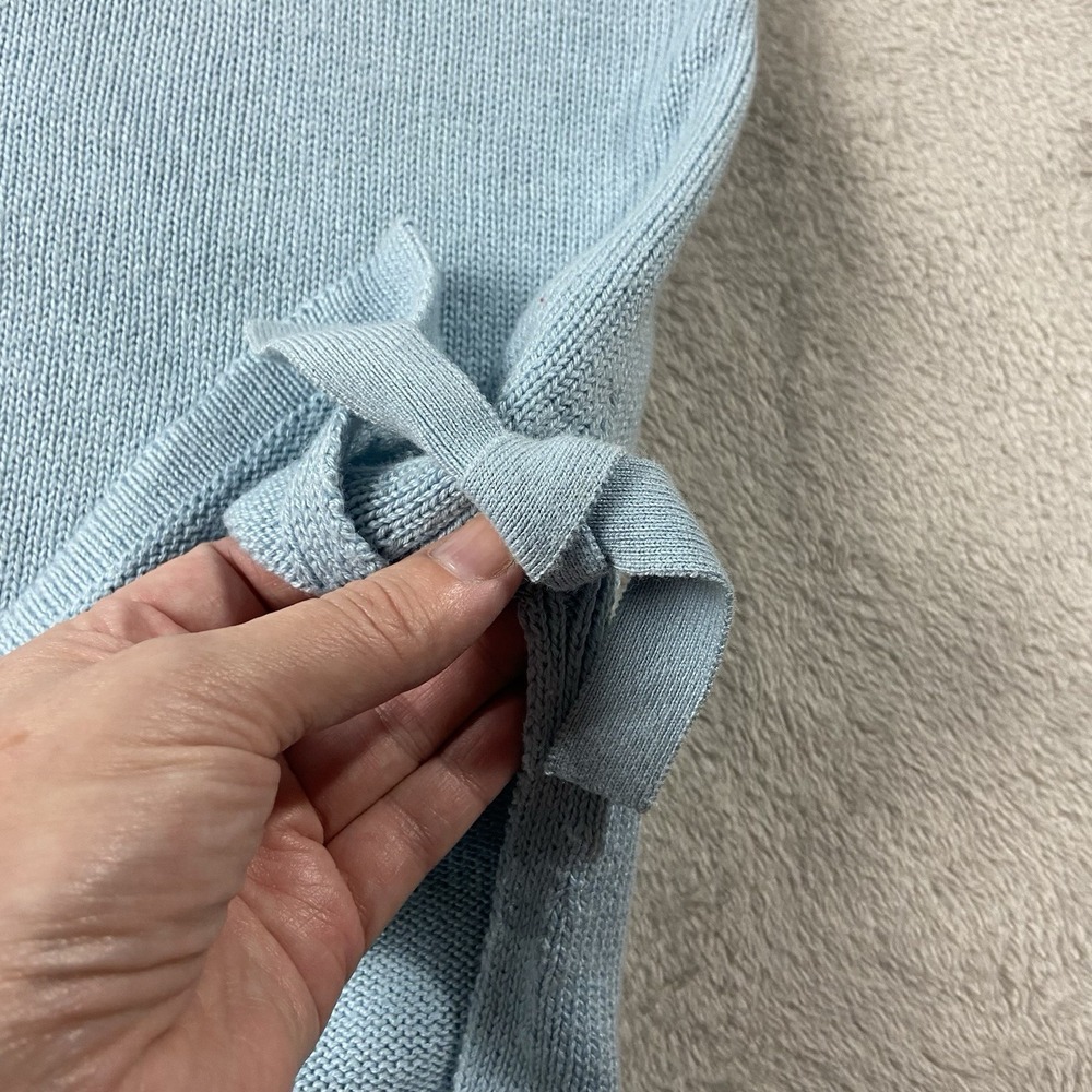 J Jill Long Sleeve Crewneck Sweater Tunic Powder Blue Womens M Classic Soft Girl - Picture 3 of 13